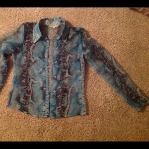 Sheer button up blouse